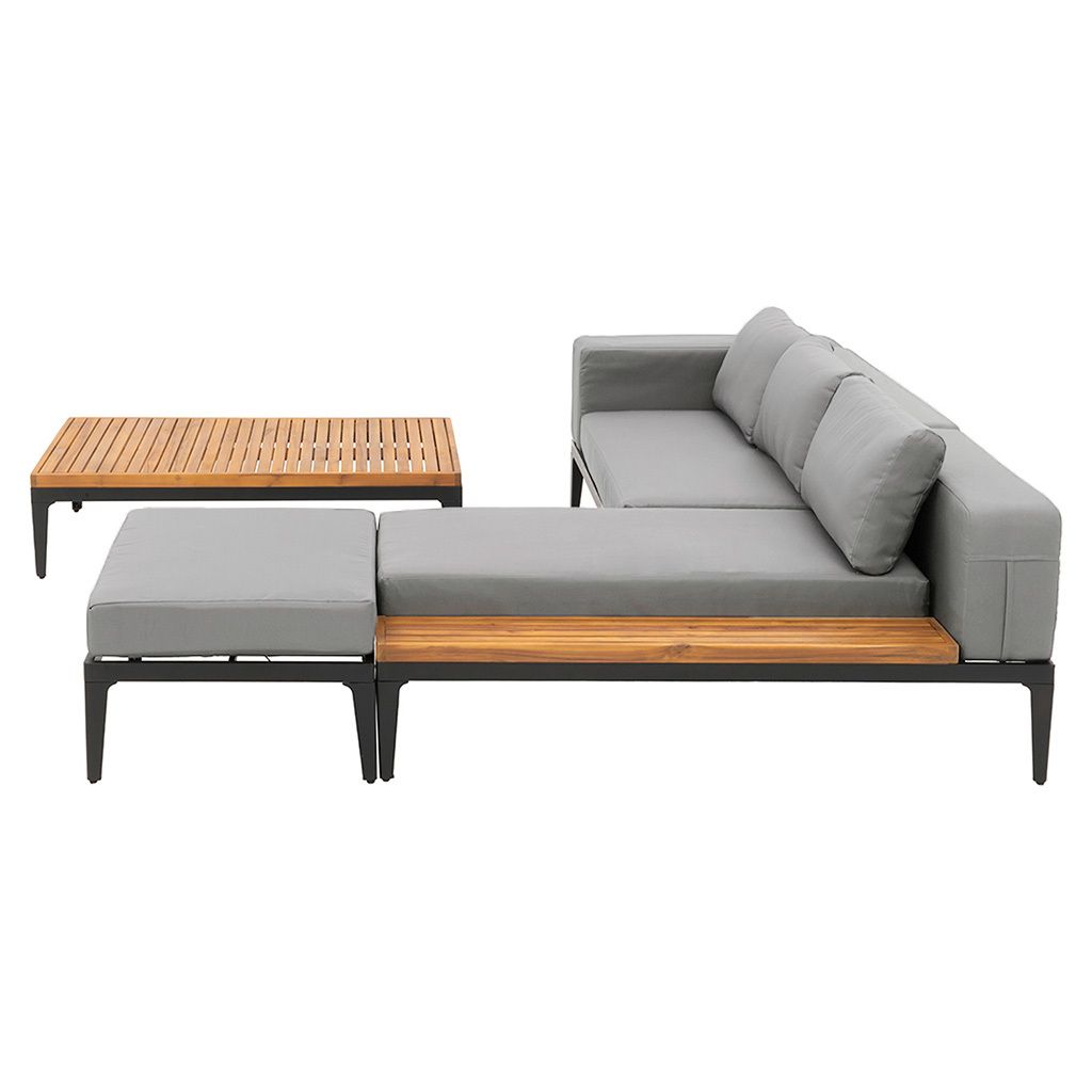OUTLIV. Bern Ecklounge inkl. Loungetisch Aluminium/Olefin
