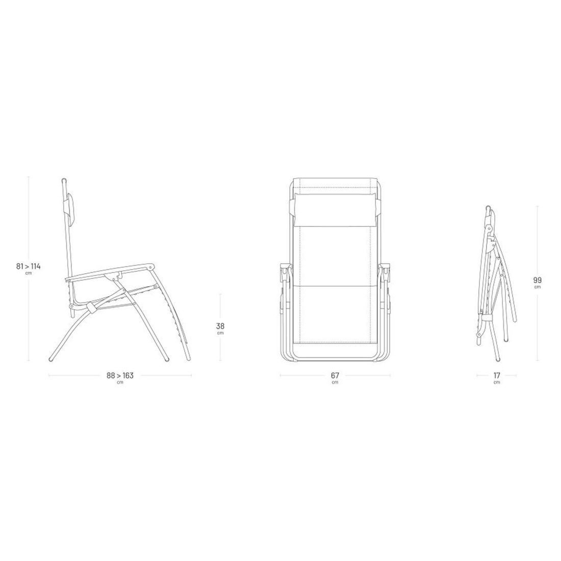 Lafuma R Clip Relaxliege Stahl/Batyline