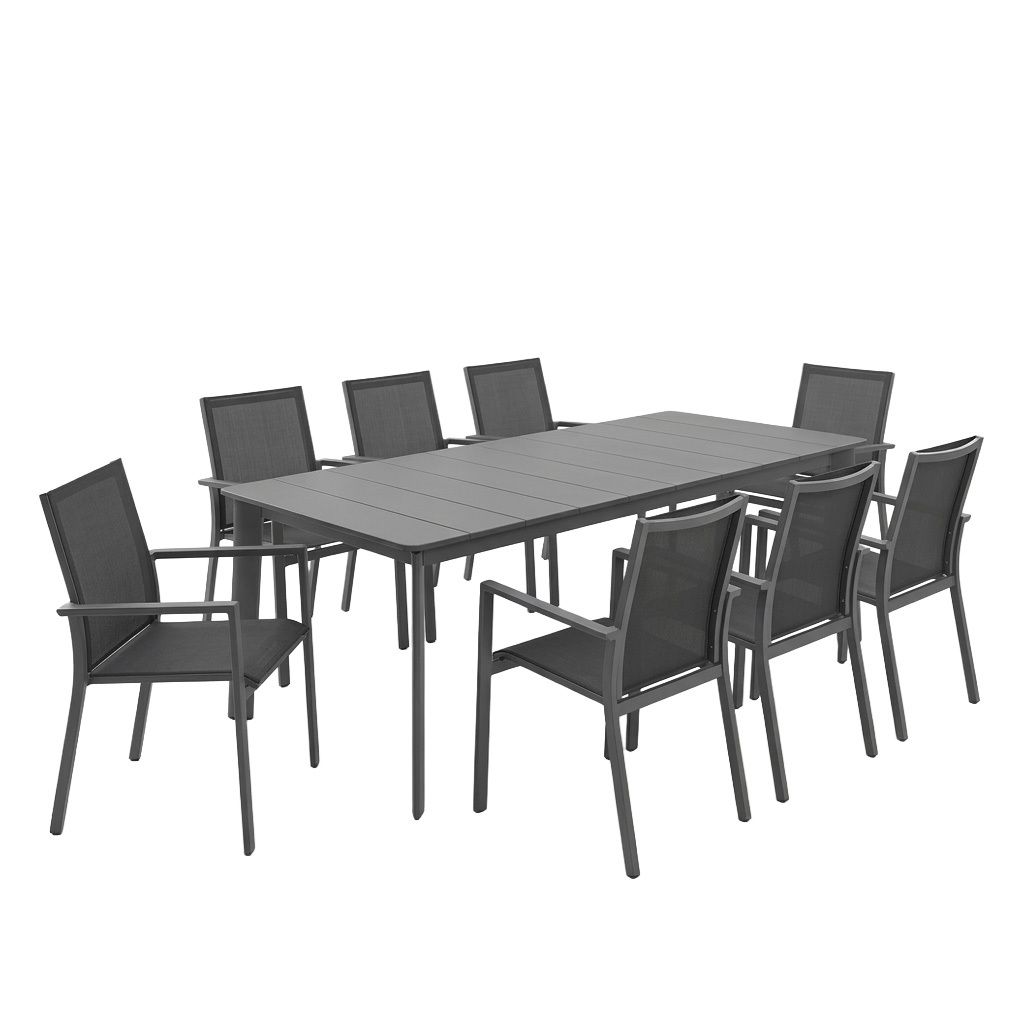 OUTLIV. Lucca Gartenmöbel-Set XL (8 Plätze) Tisch 220x100cm