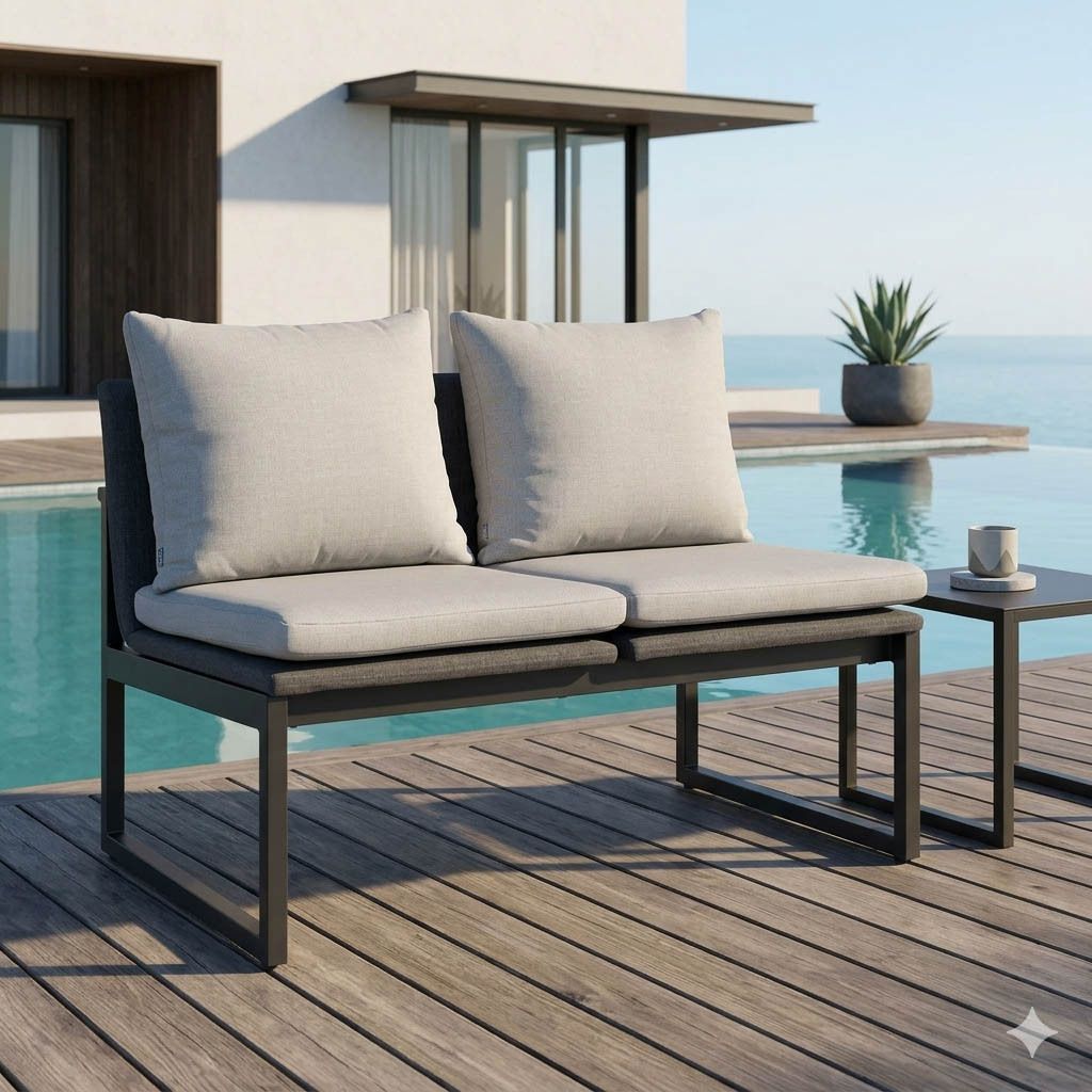 Stern Tammo Diningsofa Aluminium/Textilene/Outdoorstoff