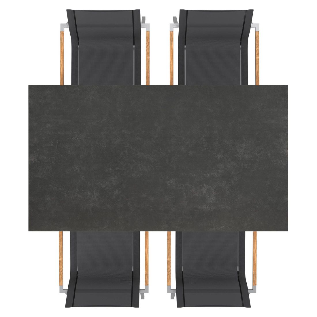OUTLIV. Rimini Gartenmöbel-Set M (4 Plätze) Tisch 160x90cm