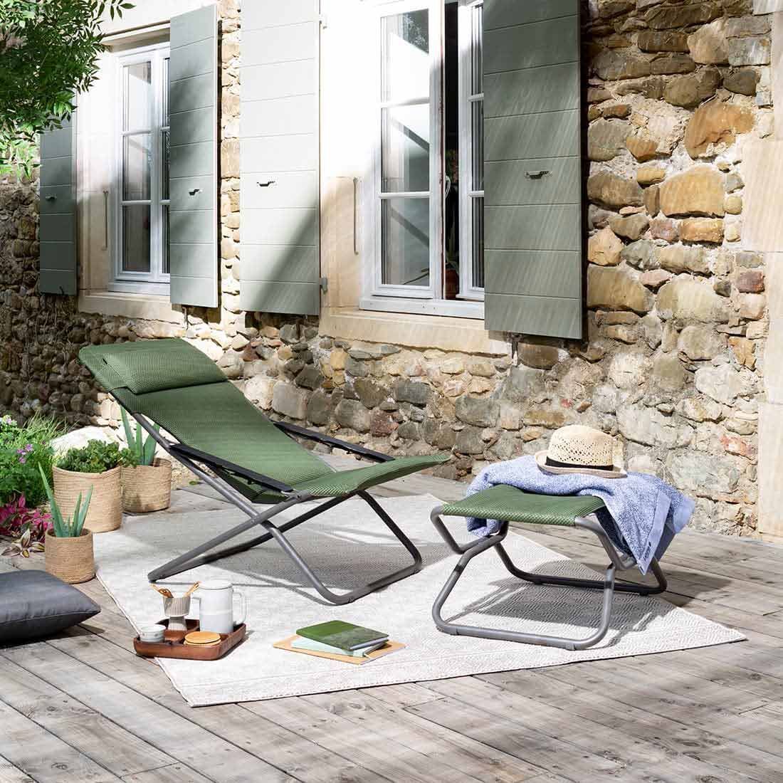 Lafuma Next Gartenhocker Stahl/BeComfort