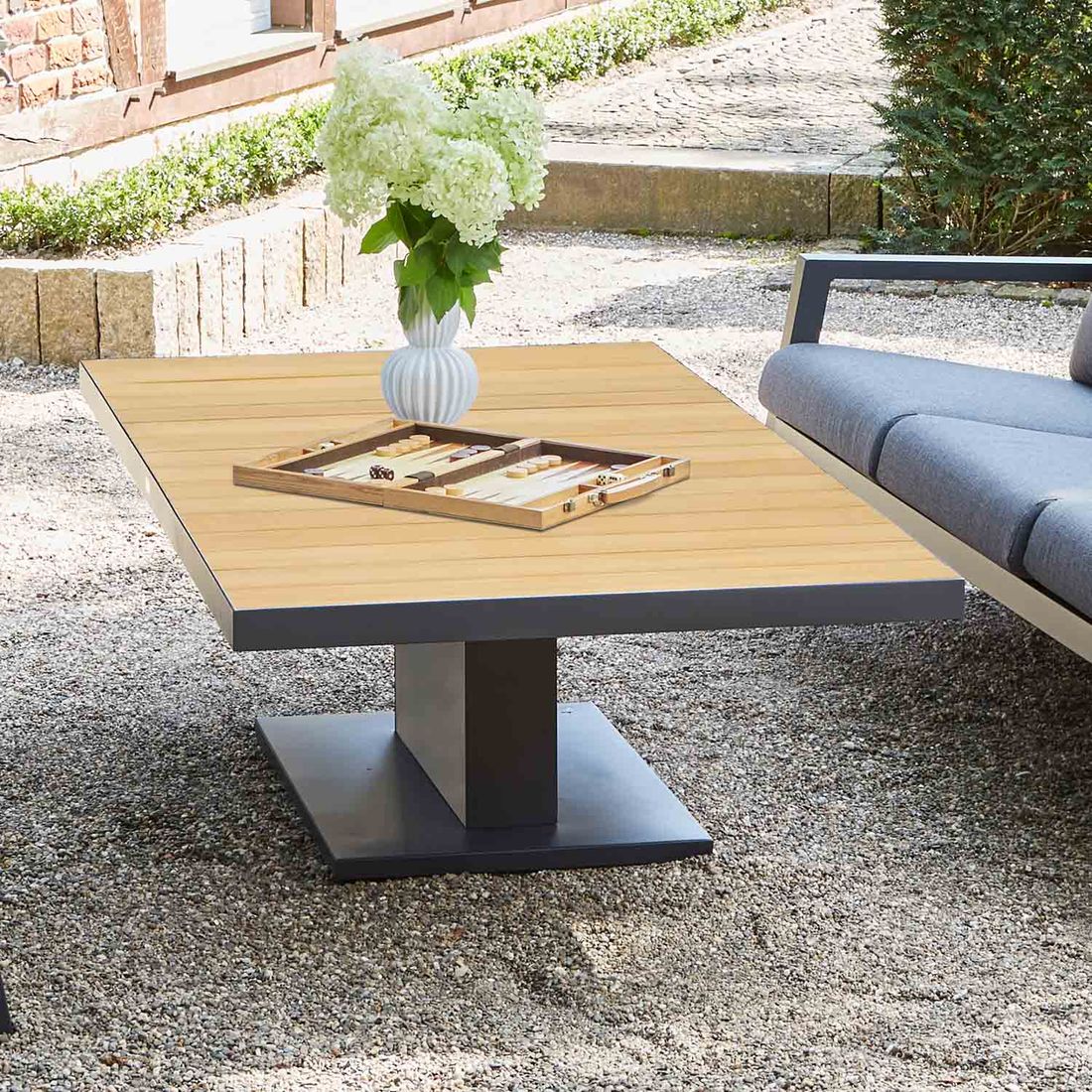 Siena Garden Talina Lifttisch Aluminium/Teak