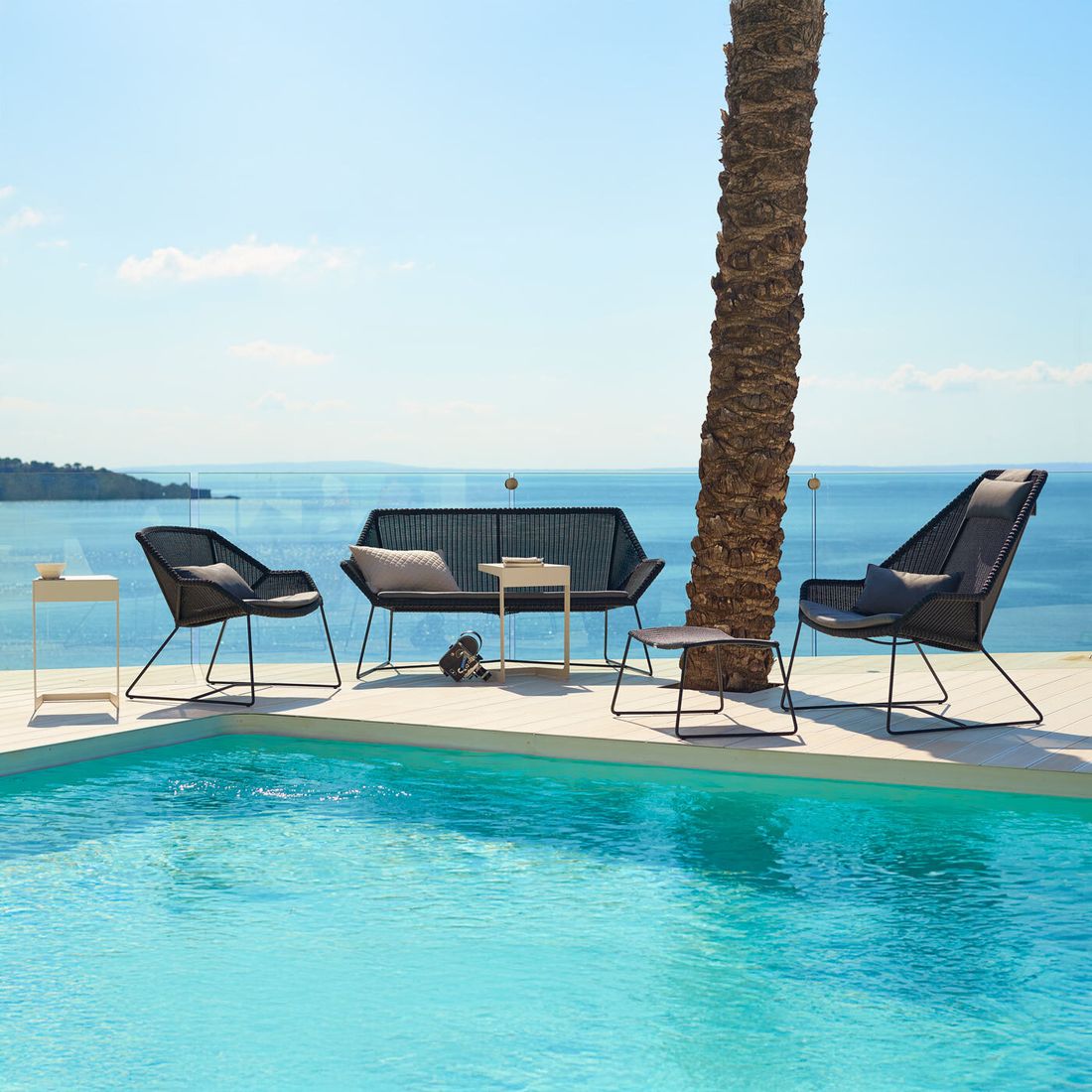 Cane-Line Breeze Loungesessel Stahl/Geflecht