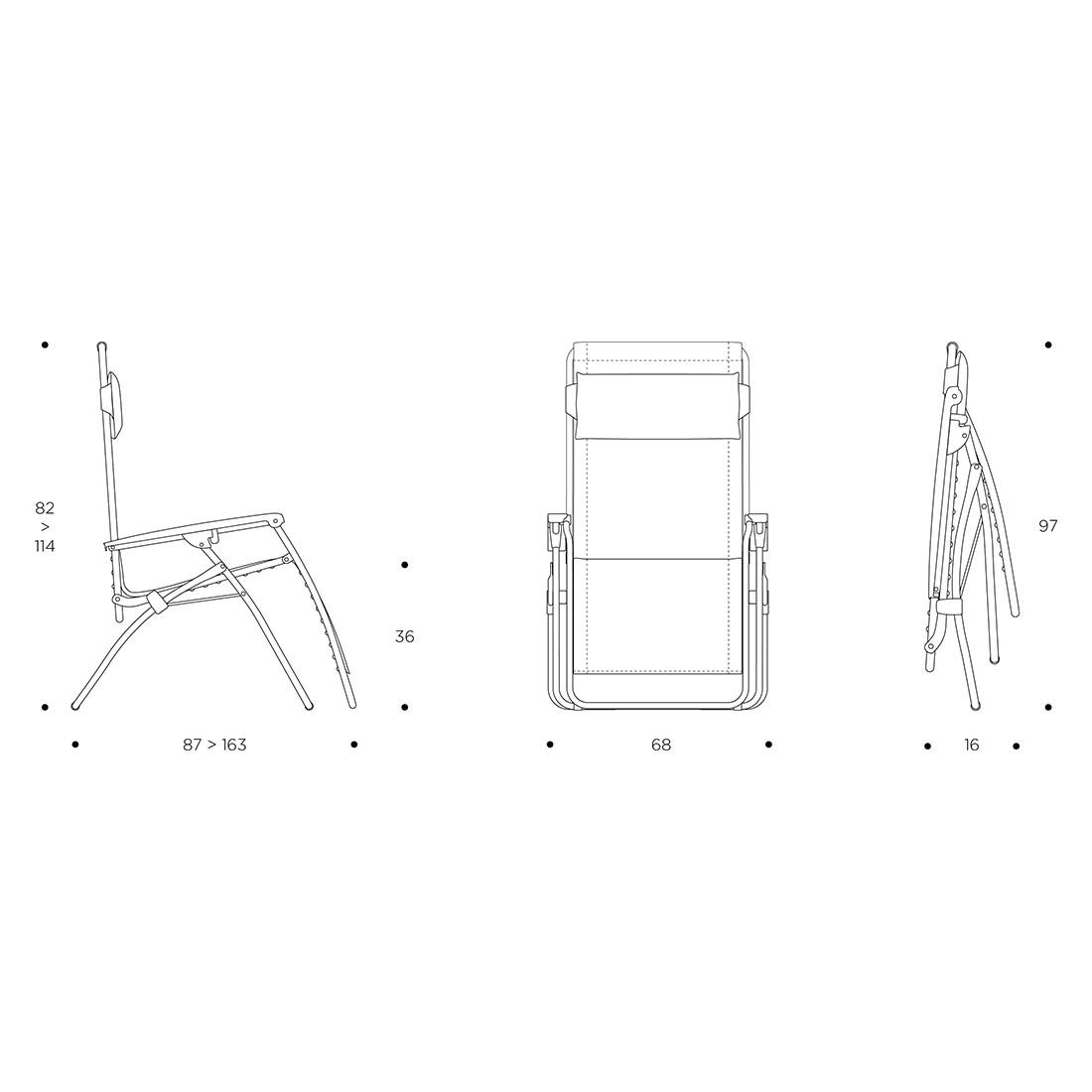 Lafuma R Clip Relaxliege Stahl/Batyline