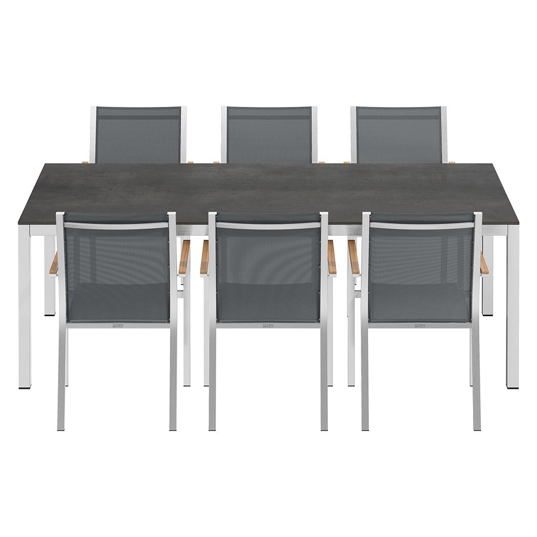 Stern Cardiff Gartenmöbel-Set L (6 Plätze) mit OUTLIV. Tisch 220x100cm