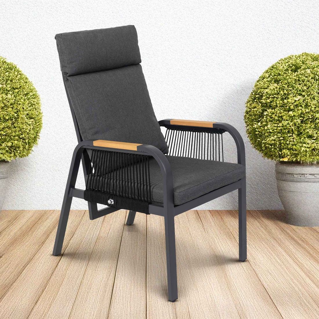 OUTLIV. Siena Gartensessel verstellbar Aluminium/Rope/Spun Polyester