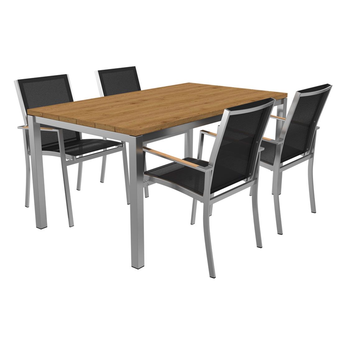 OUTLIV. Oviedo Gartenmöbel-Set M (4 Plätze) Tisch 160x90cm