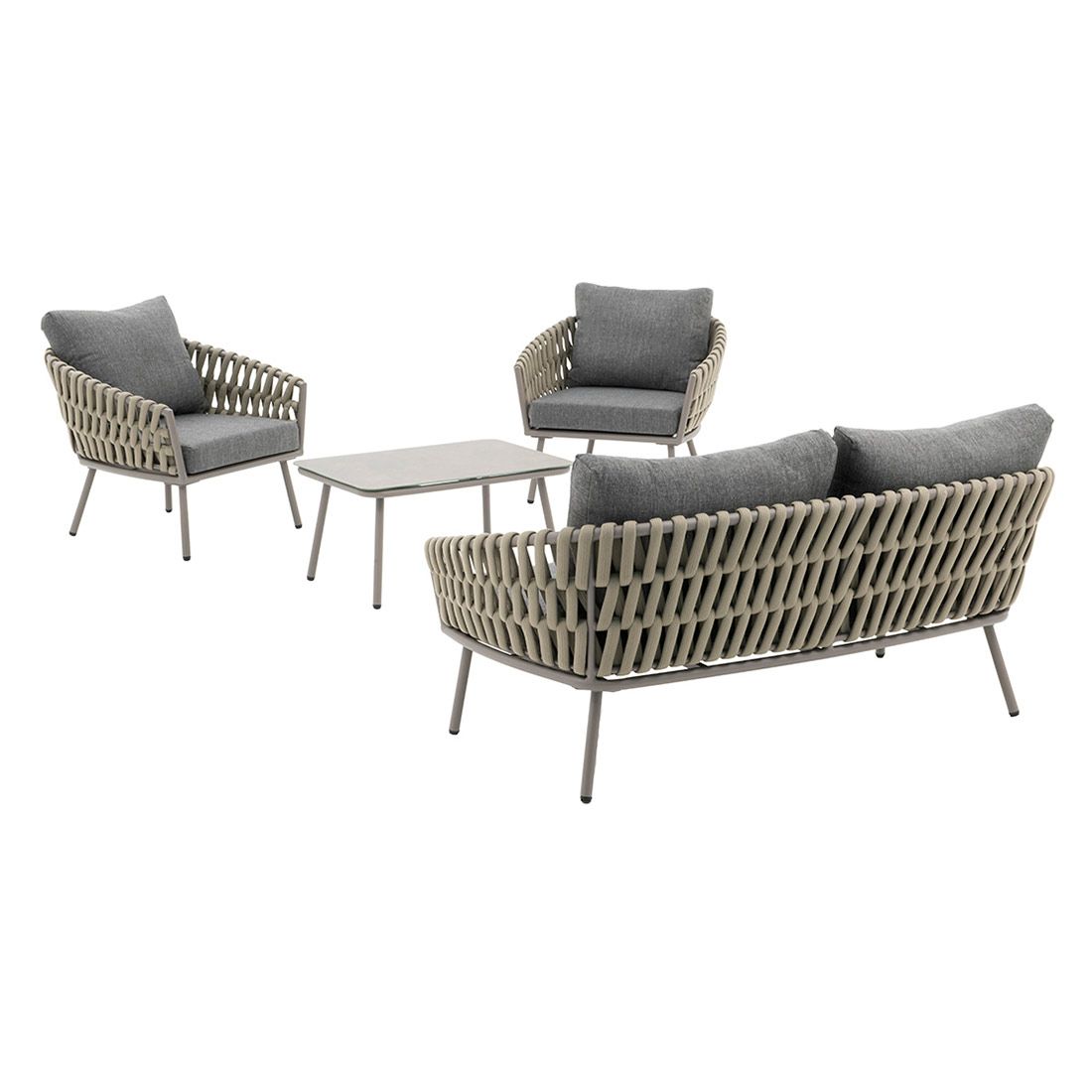 OUTLIV. Valencia Loungeset inkl. Loungetisch Aluminium/Rope