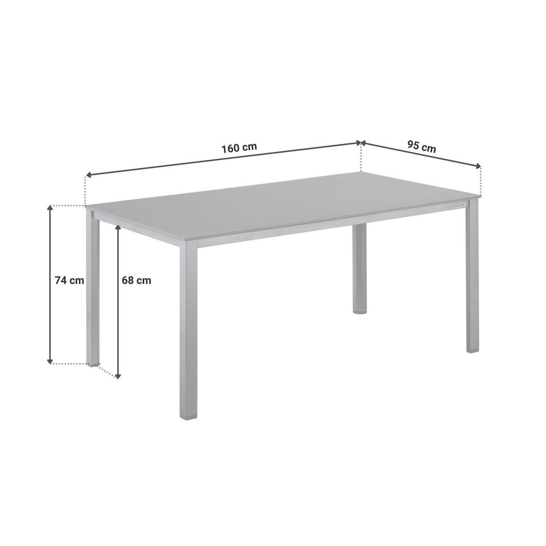 Kettler Granada Gartenmöbel-Set M (4 Plätze) Tisch 160x95cm