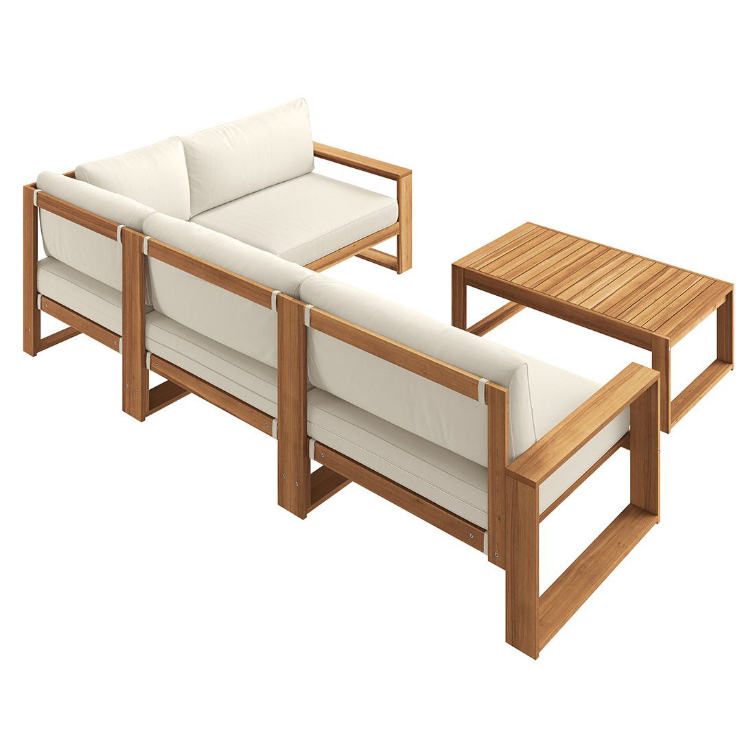 OUTLIV. Santa Cruz Ecklounge inkl. Loungetisch Akazie/Polyester