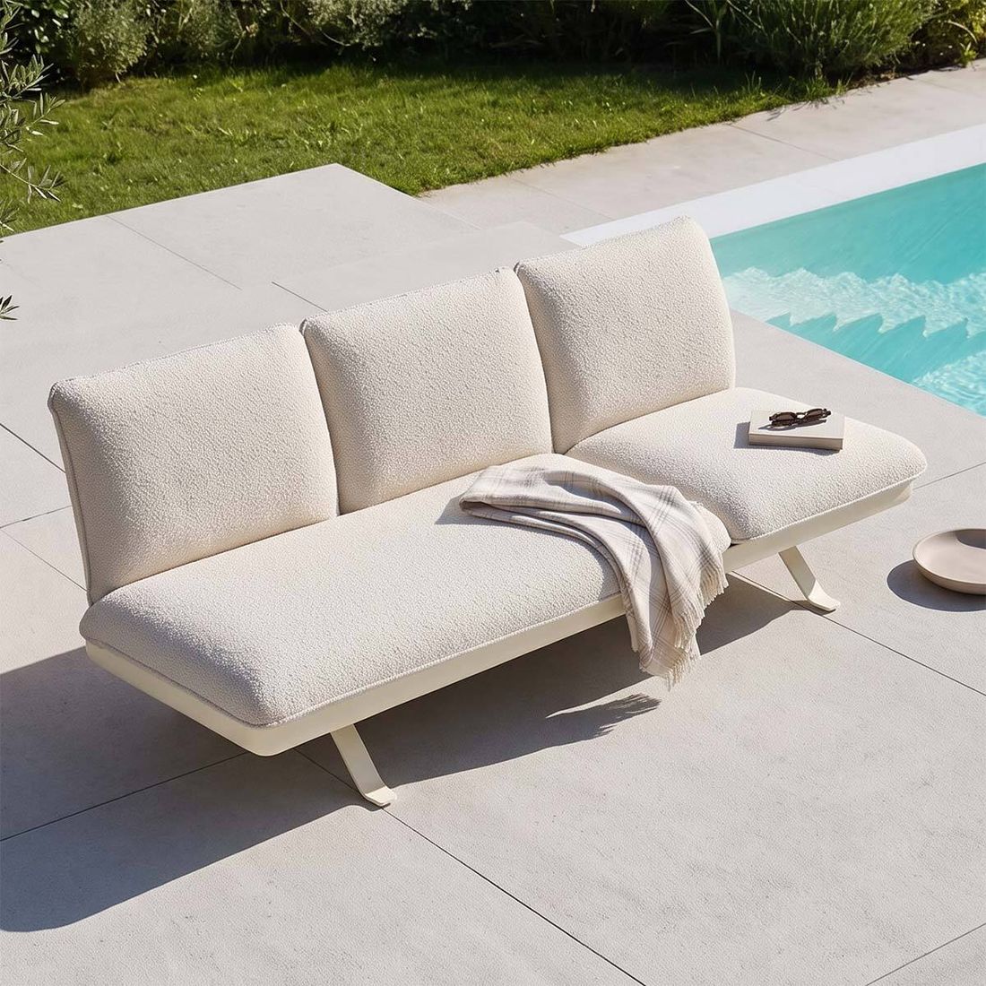Zebra Sky Neo Gartenloungesofa verstellbar Aluminium/Sunproof