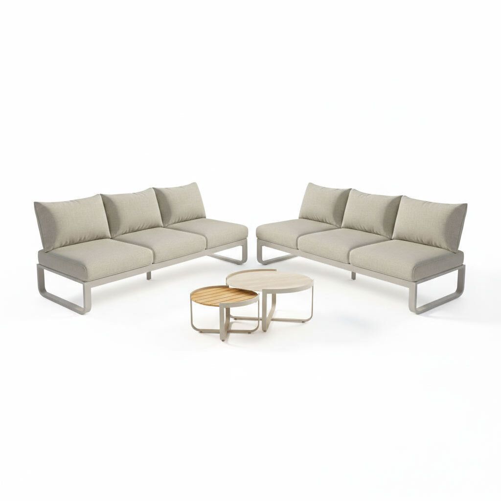 Zebra Fly Loungeset inkl. Loungetische Aluminium/Olefin