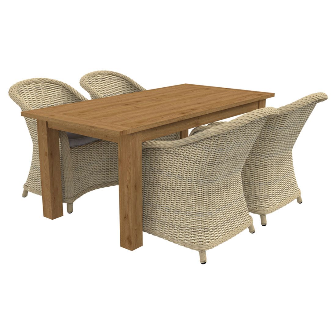 OUTLIV. Coventry Gartenmöbel-Set M (4 Plätze) Tisch 180x90cm
