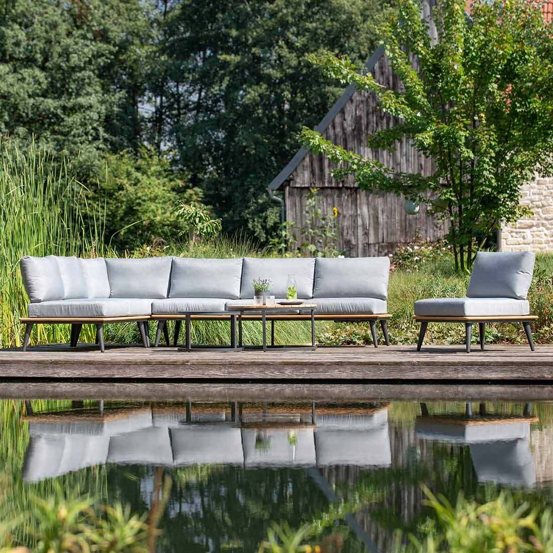 Niehoff Serra Ecklounge inkl. Loungetisch Aluminium/Canvas