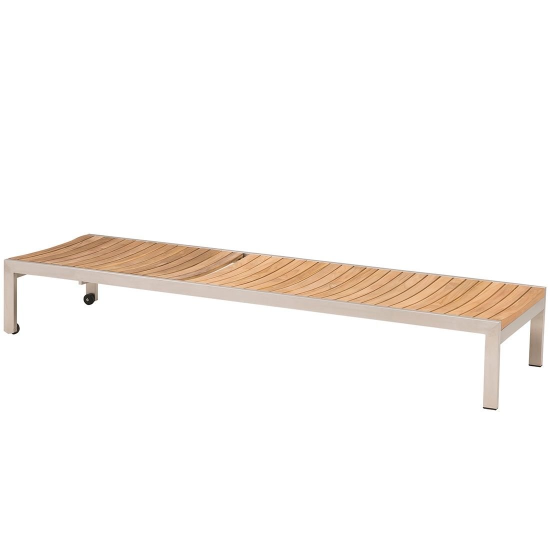 OUTLIV. Pasadena Gartenliege verstellbar Edelstahl/Teak