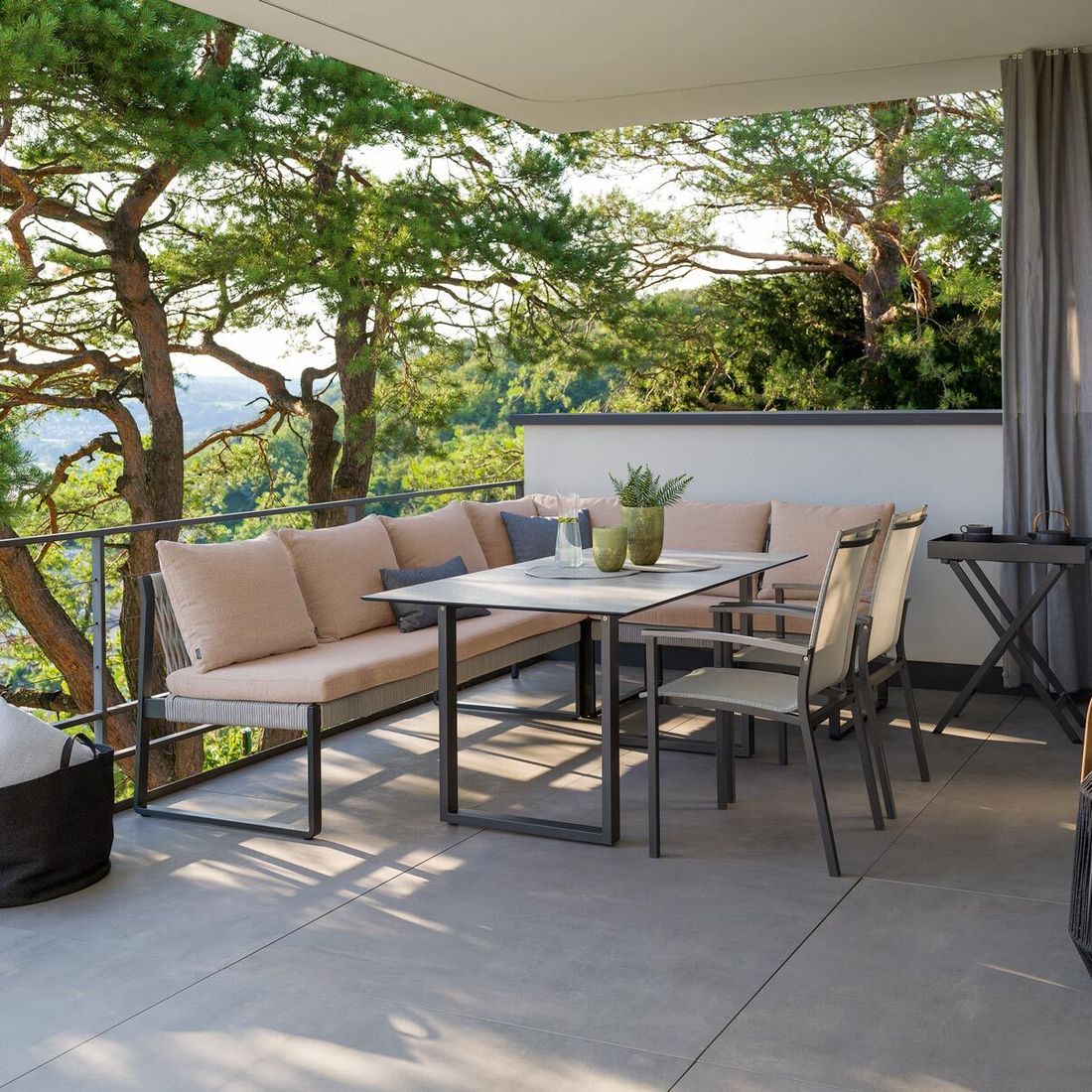 Stern Tammo Diningsofa Aluminium/Rope/Outdoorstoff