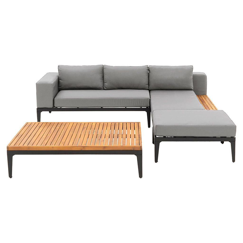 OUTLIV. Bern Ecklounge inkl. Loungetisch Aluminium/Olefin