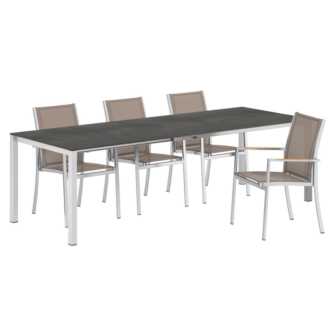 OUTLIV. Oviedo Gartenmöbel-Set M (4 Plätze) Tisch 160/217/267x92cm