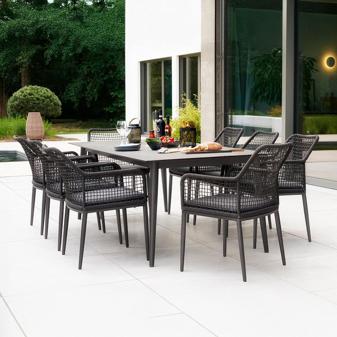 Sieger Malta Gartensessel Aluminium mit Sitzkissen
