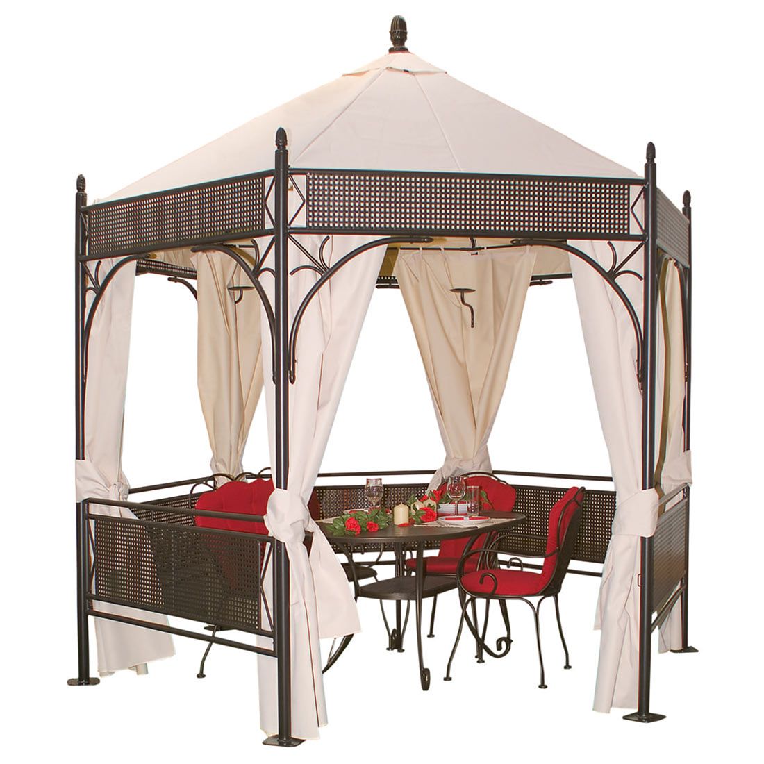 MBM Romeo Vorhang-Set für Pavillon Romeo Romantik