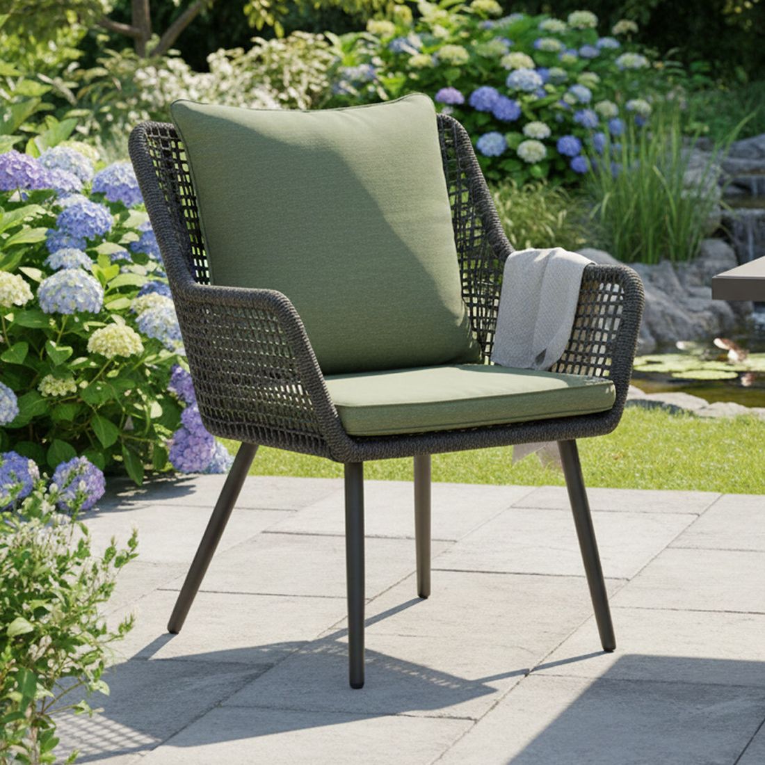 LC Garden Saigon Gartensessel Aluminium mit Sitz- und Rückenkissen