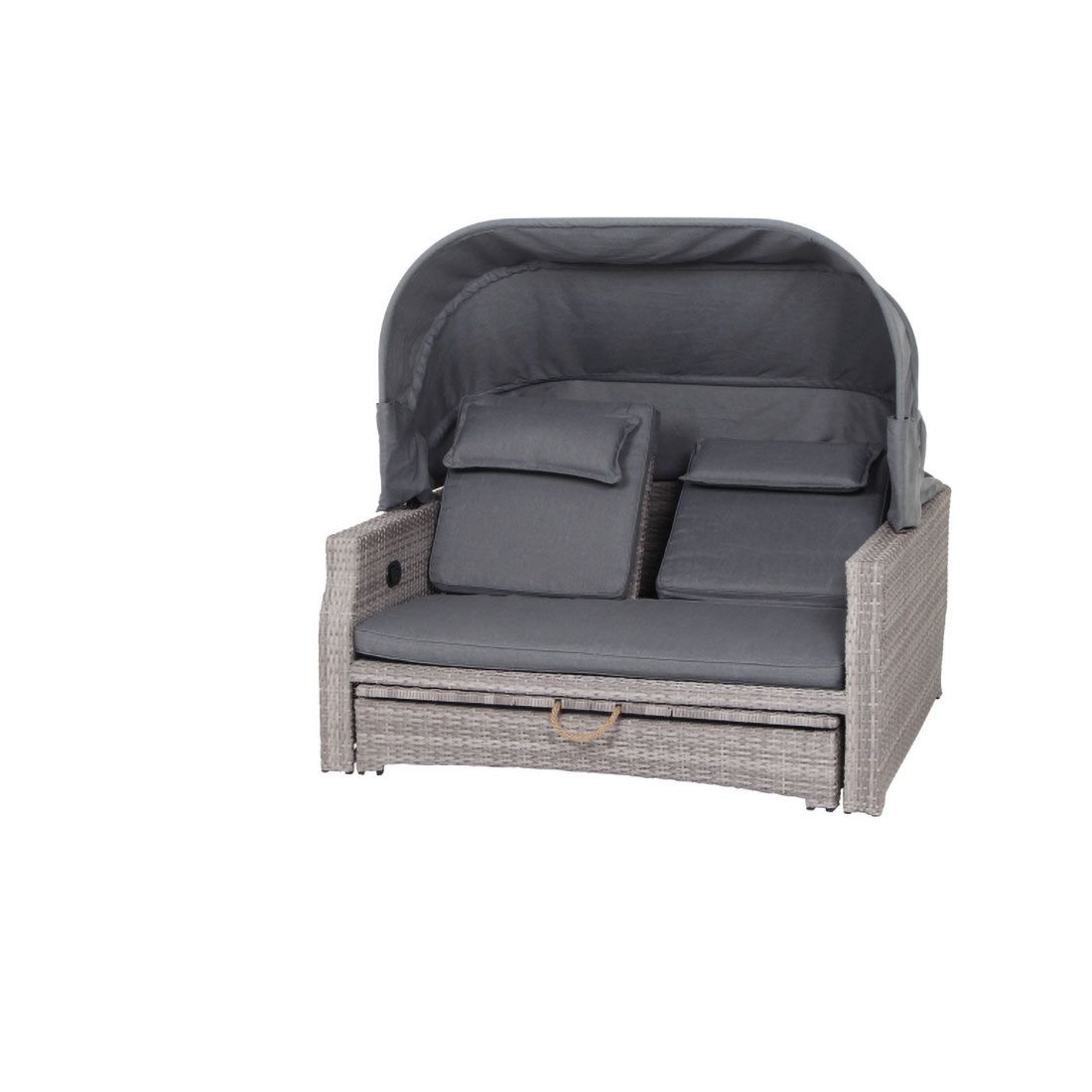 Siena Garden Lobos II Daybed Geflecht/Textil inkl. Kissen
