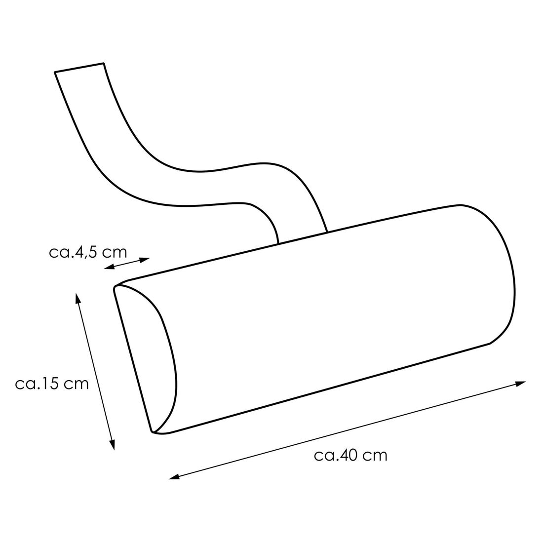 KETTtex Anton Nackenkissen 40x15cm Kunstfaser