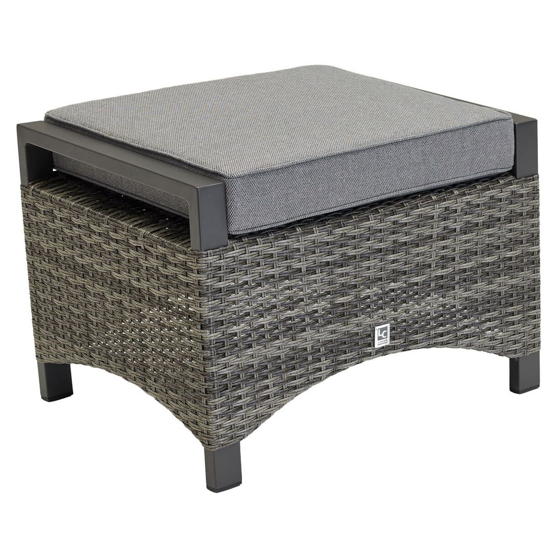 LC Garden Vivera Loungehocker Geflecht mit Sitzkissen