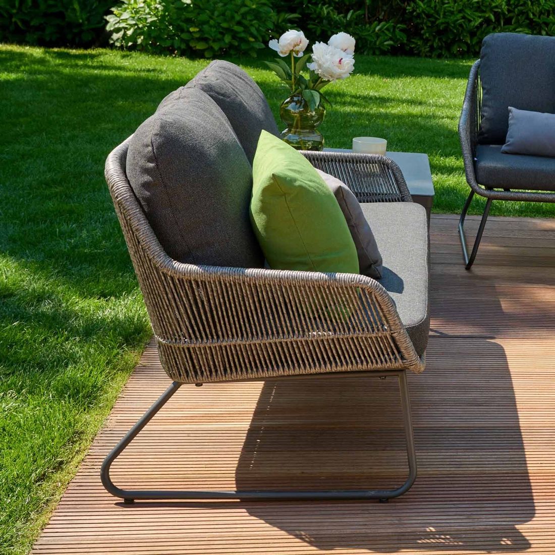 Siena Garden Kansas Gartenloungesofa Aluminium/Geflecht