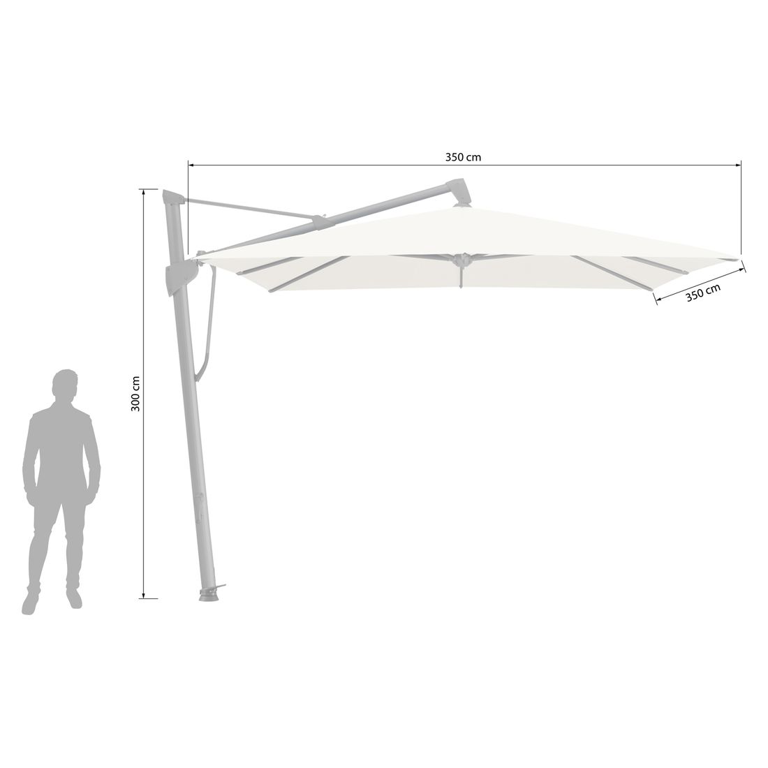 Glatz Sombrano S+ Ampelschirm 350x350cm