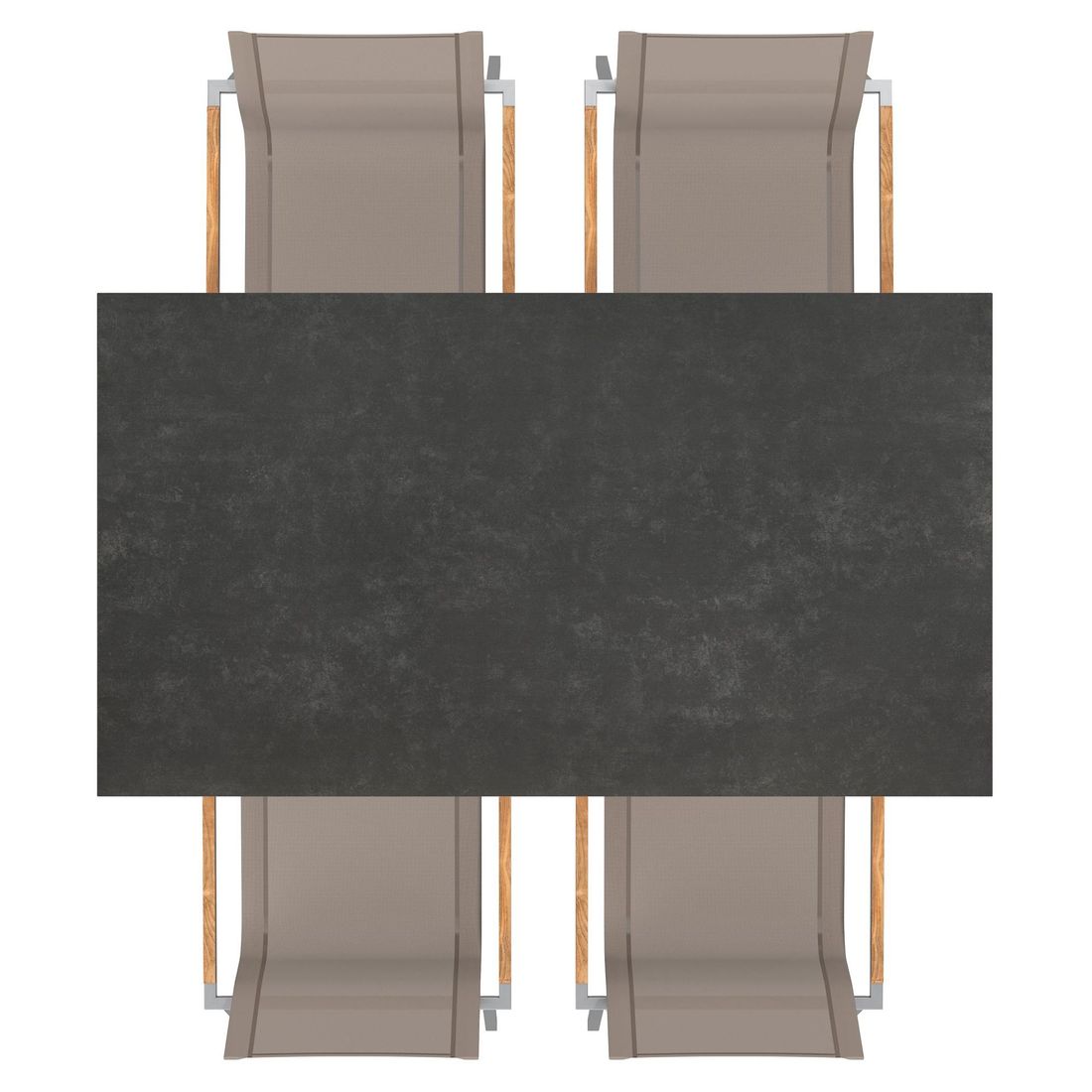 OUTLIV. Rimini Gartenmöbel-Set M (4 Plätze) Tisch 160x90cm