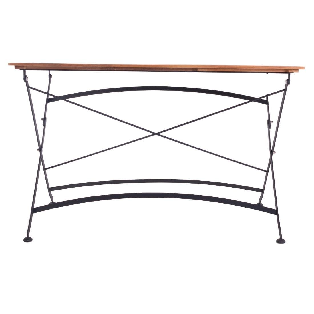 OUTLIV. Lindau Biergartentisch 120x80cm Stahl/Teak