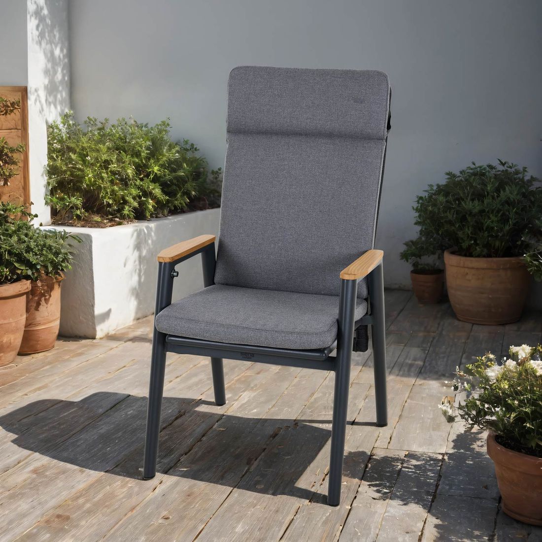 Siena Garden Cortina Gartensessel verstellbar Aluminium mit Sitz- und Rückenkissen