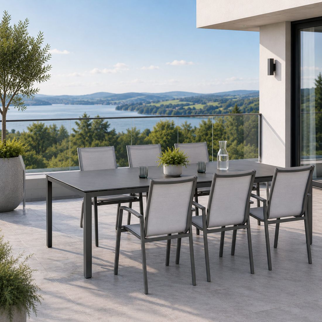 Stern New Top Gartenmöbel-Set L (6 Plätze) mit OUTLIV. Tisch 220x100cm