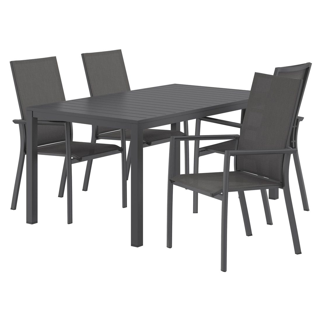 OUTLIV. Lucca Gartenmöbel-Set M (4 Plätze) Tisch 155x90cm