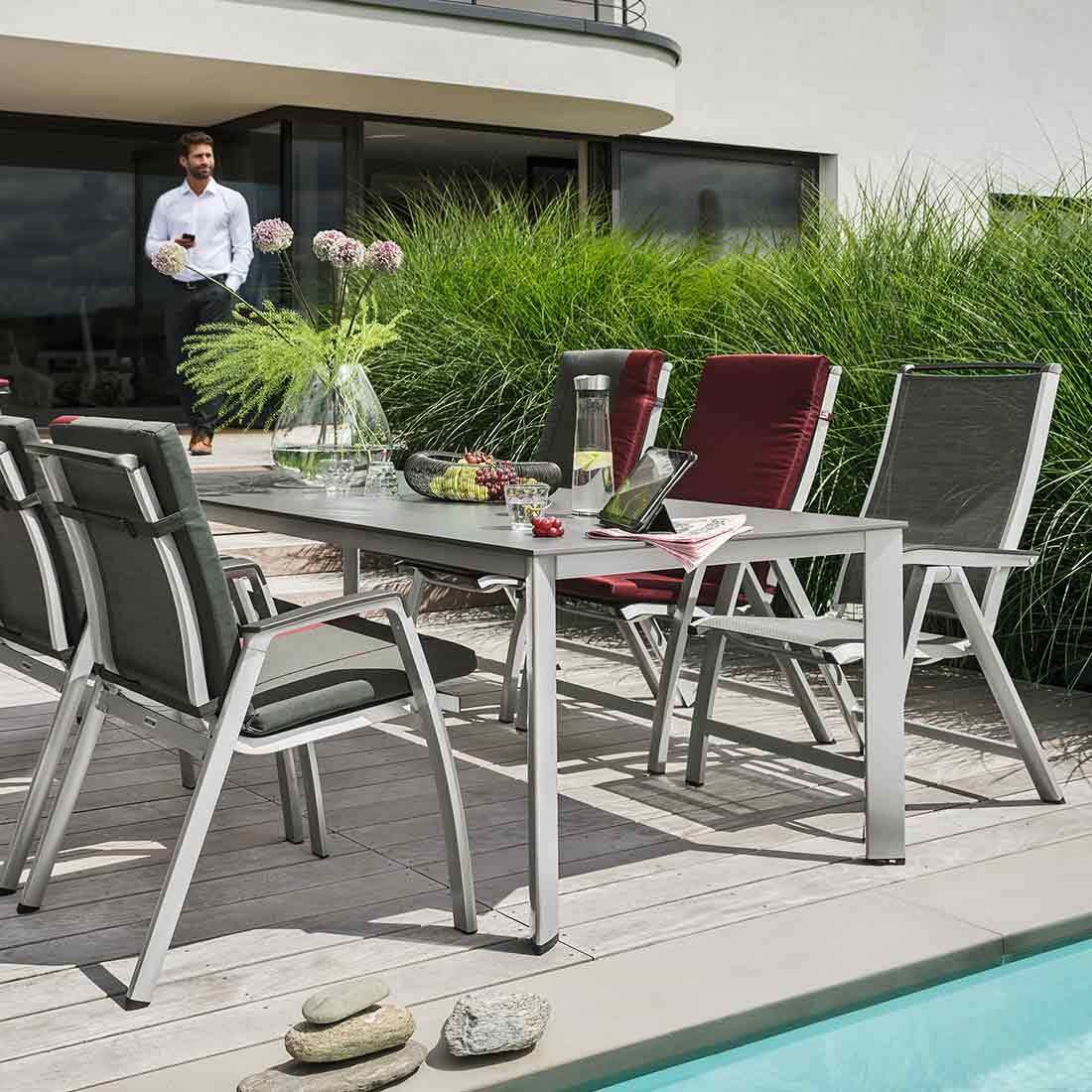 Kettler Forma II Stapelsessel Aluminium/Textilene