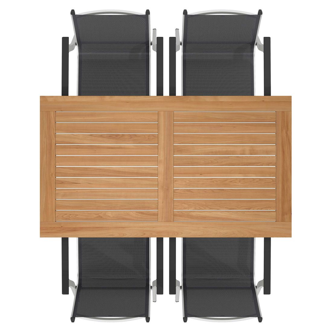 Kettler Basic Plus Gartenmöbel-Set M (4 Plätze) mit OUTLIV. Tisch 160x90cm