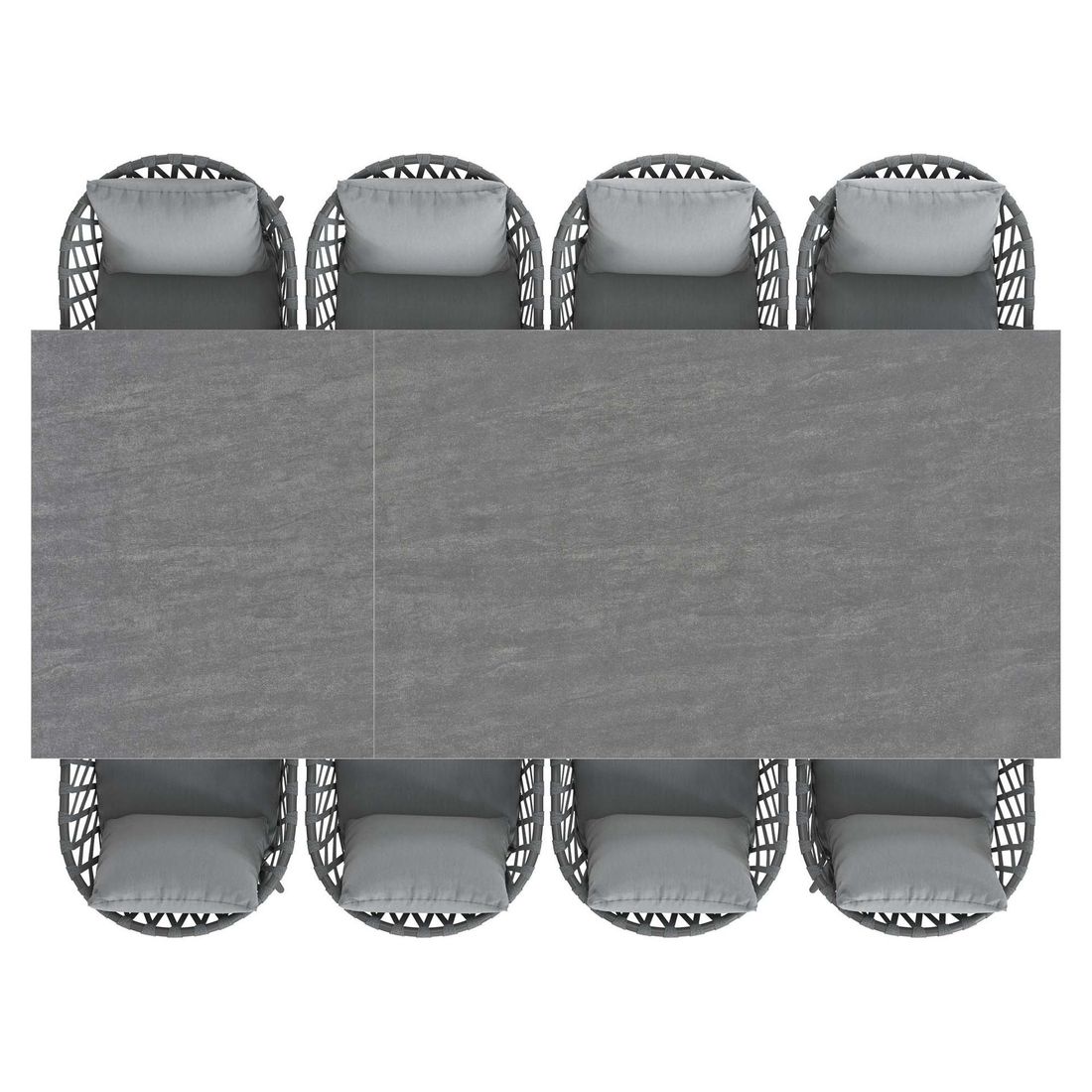 LC Garden Sunrepo Gartenmöbel-Set XL (8 Plätze) Tisch 160/240x100cm