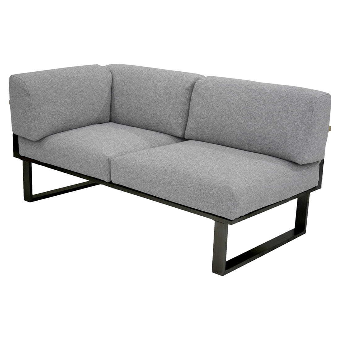 Zebra Belvedere Eck-/Endmodul Edelstahl/Tuvatextil