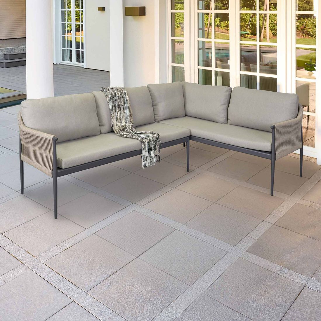 LC Garden Bari Ecklounge Aluminium/Rope