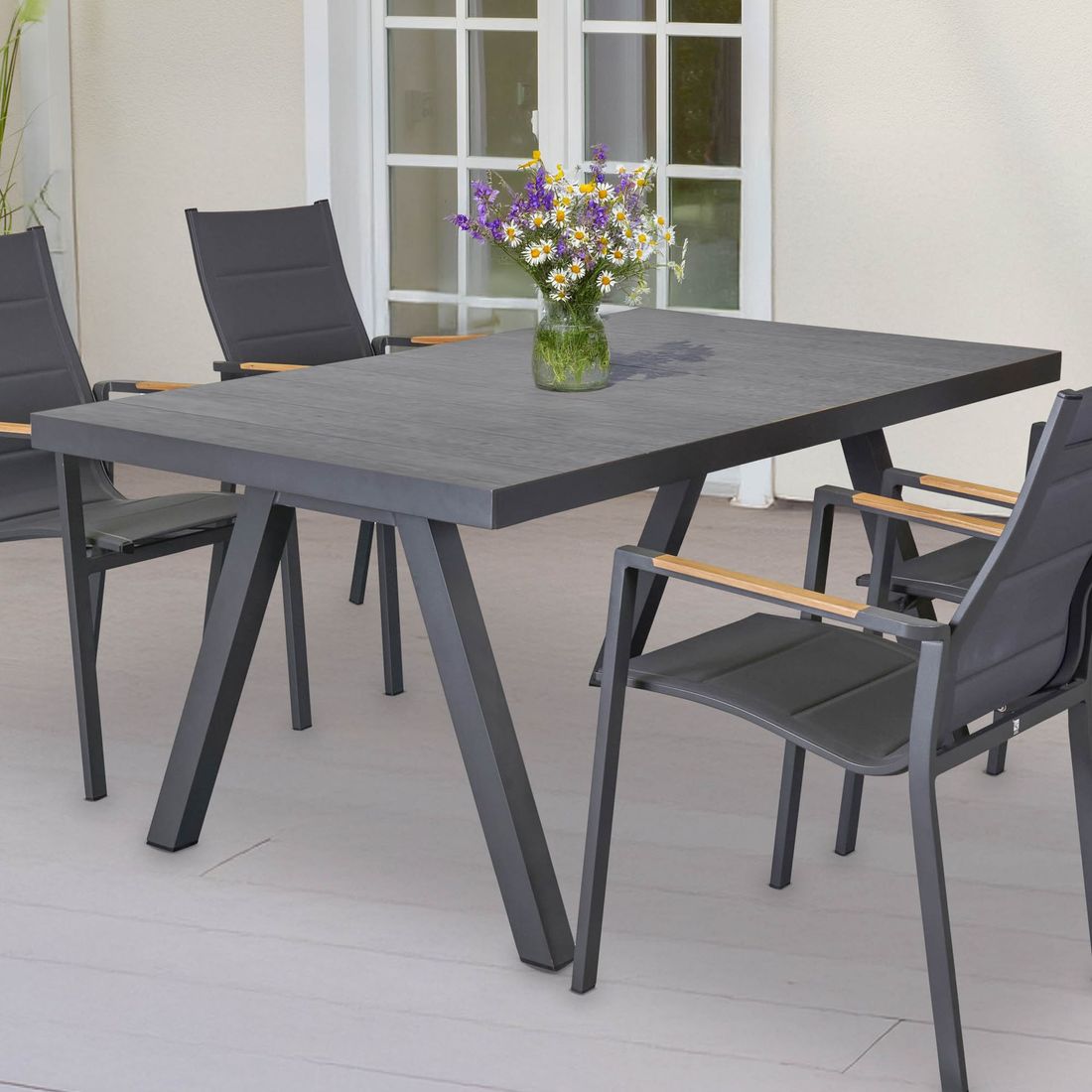 LC Garden Keramo Gartentisch Aluminium/Keramikfliese