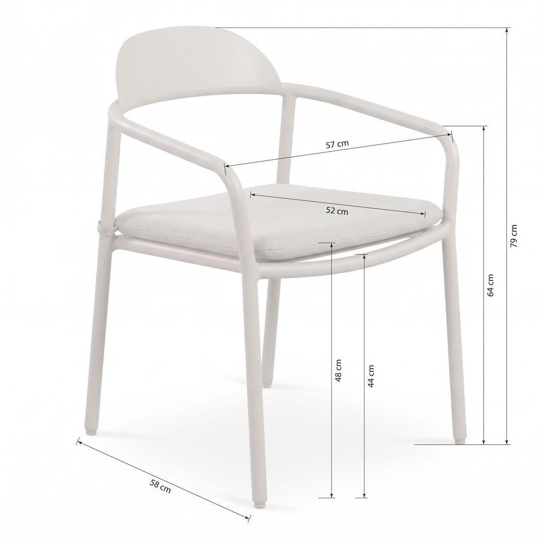 OUTLIV. Aurora Stapelsessel Aluminium/Olefin
