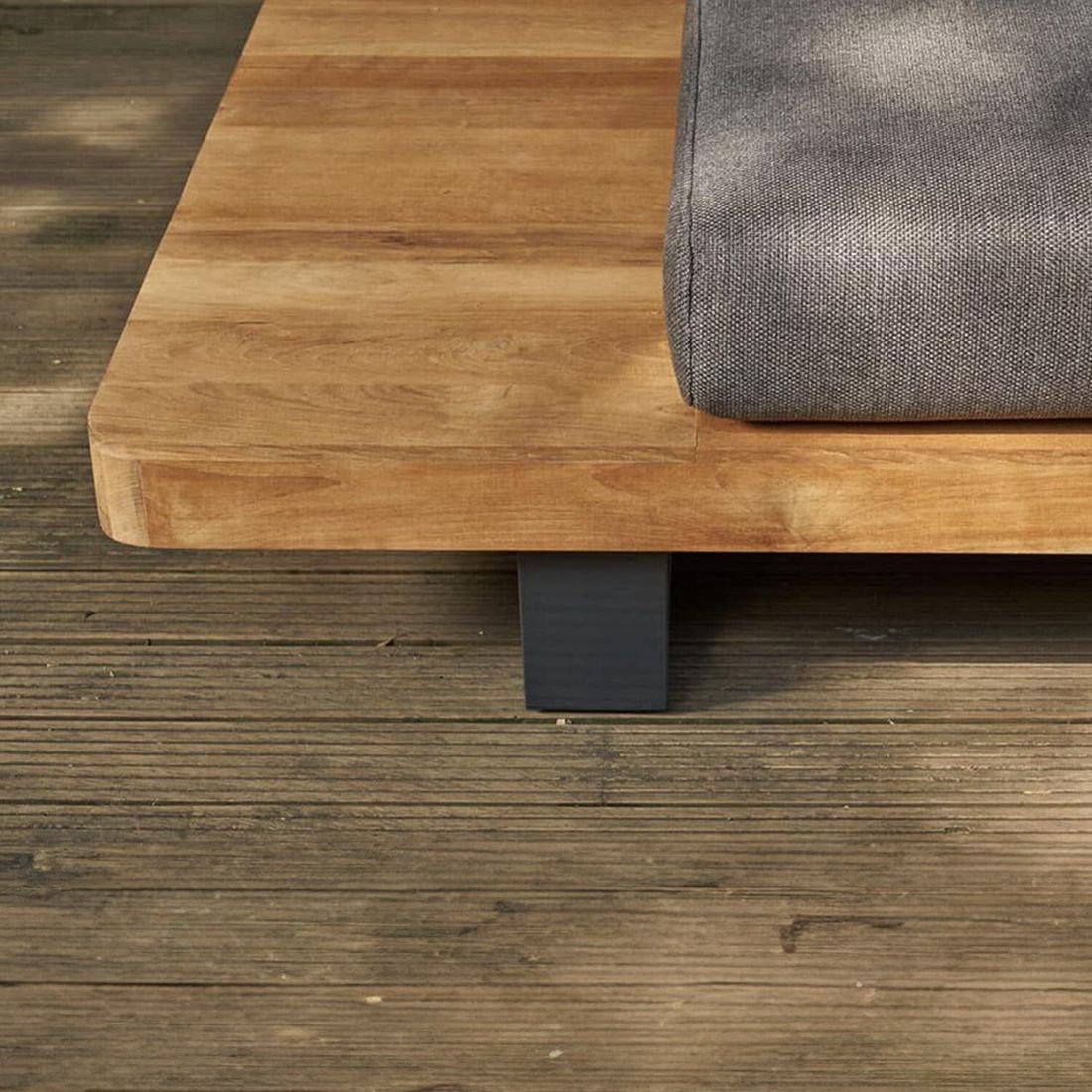OUTLIV. New York Ecklounge inkl. Loungetisch Aluminium/Teak/Olefin
