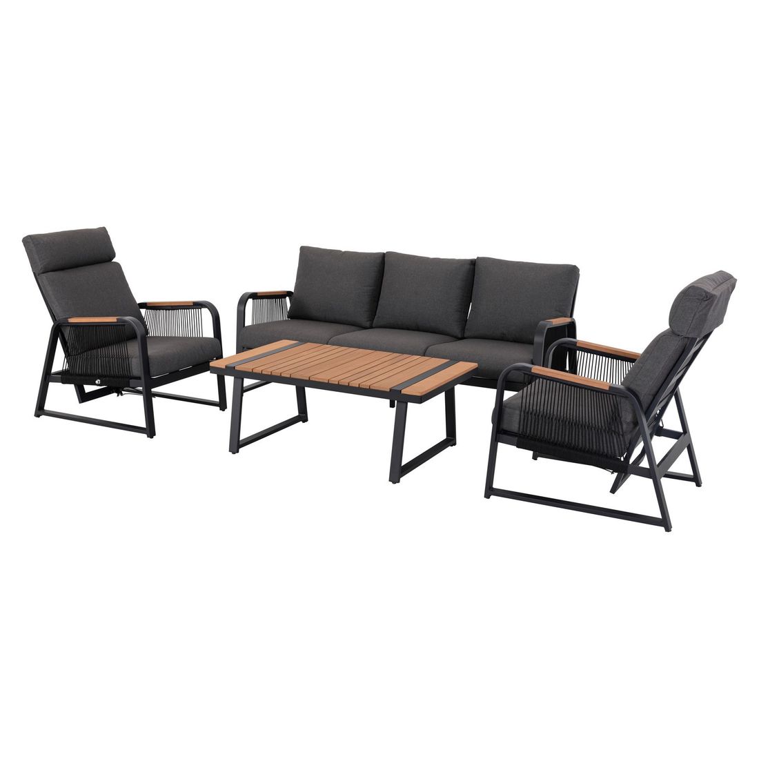 OUTLIV. Siena Loungeset inkl. Loungetisch Aluminium/Rope/Spun Polyester