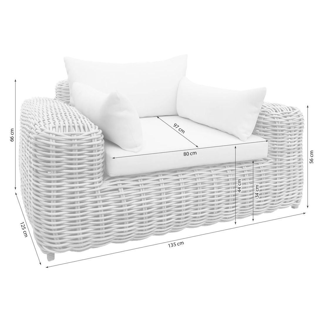 OUTLIV. Versailles Loungesessel Geflecht/Spun Polyester