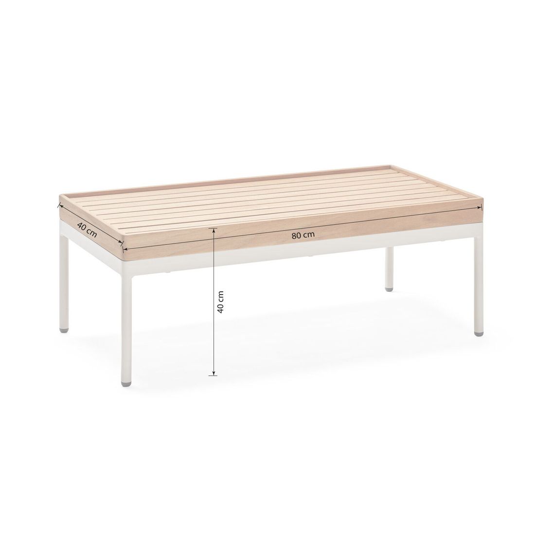 Stern Coco Loungetisch Aluminium/Teak