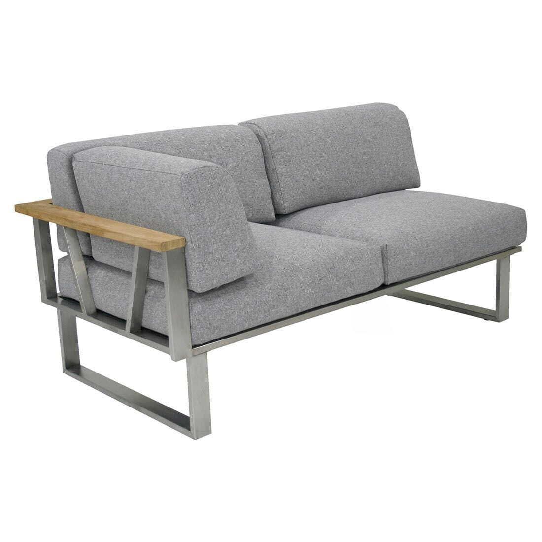 Zebra Belvedere Ecklounge inkl. Loungetisch Edelstahl/Olefin