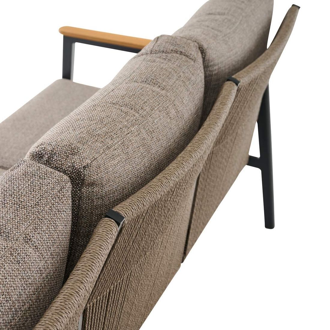 Siena Garden Liguria Loungeset inkl. Loungetisch Aluminium/Gardino-Geflecht/Polyester