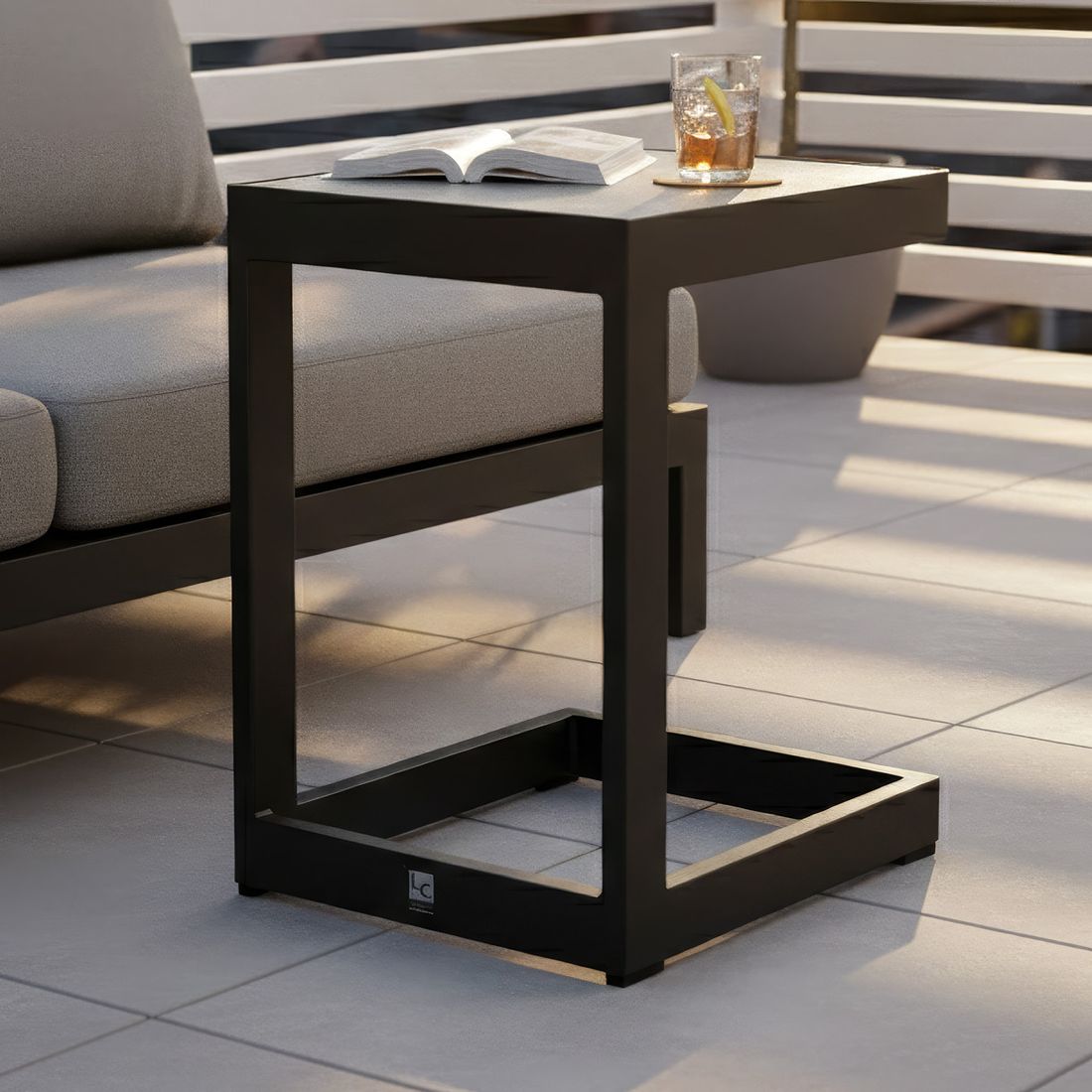 LC Garden Sondrino Beistelltisch Garten 32x40cm Aluminium/Keramik